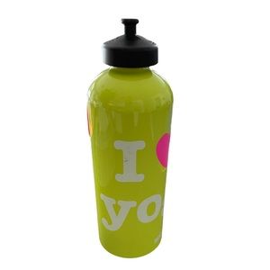 lululemon Sigg I Heart Yoga Aluminum Water Bottle Green Pink